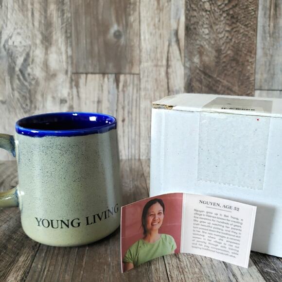 New Young Living Mug Stoneware Coffee Handmaid Gift Present Christmas Tea Cup - Picture 1 of 6